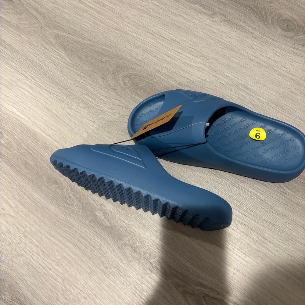 Quicksilver Blue Slide Sandals